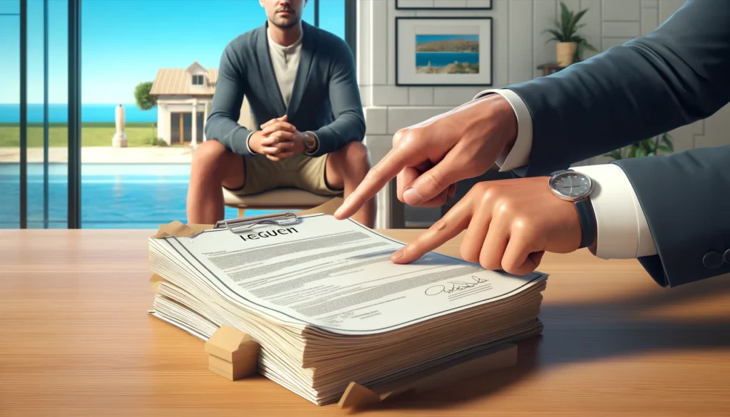 Understanding house buying pitfalls in Calpe – an inspector checking a property's foundation.